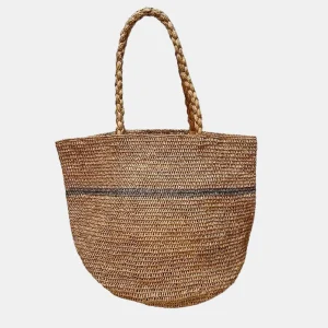 Rieten Tas - ALICE M STRIPE