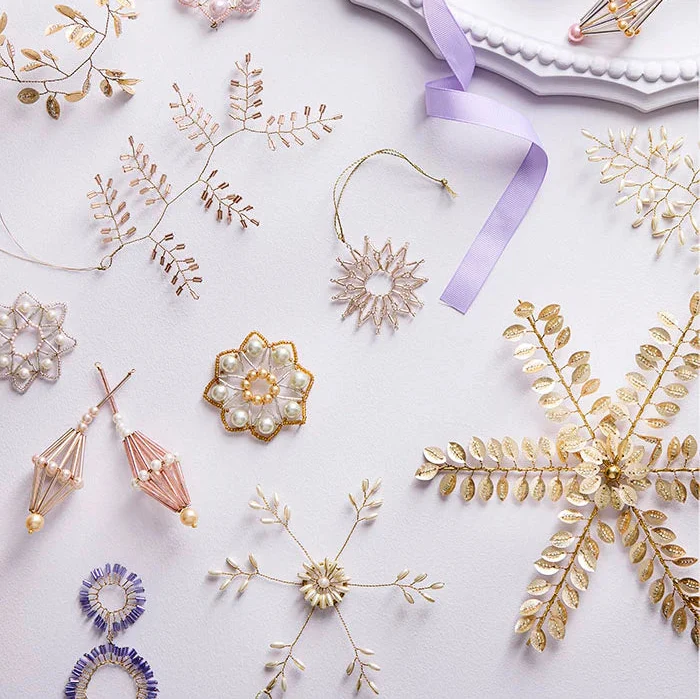 Beaded Ornament Star Ø13cm Gia Pearl - Afbeelding 3