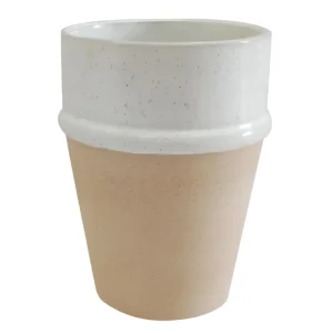 Beker Wabi Groot Wit/Naturel