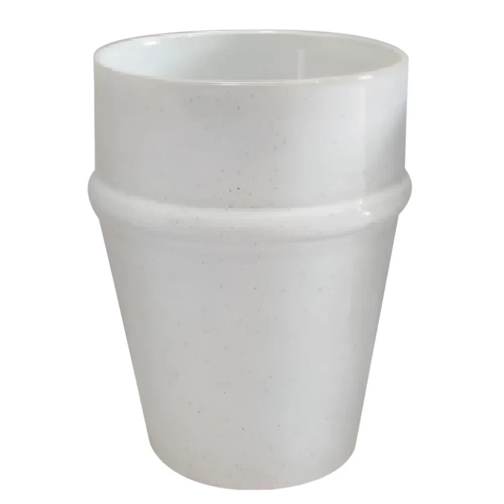 Beker Wabi Groot Wit Gespikkeld