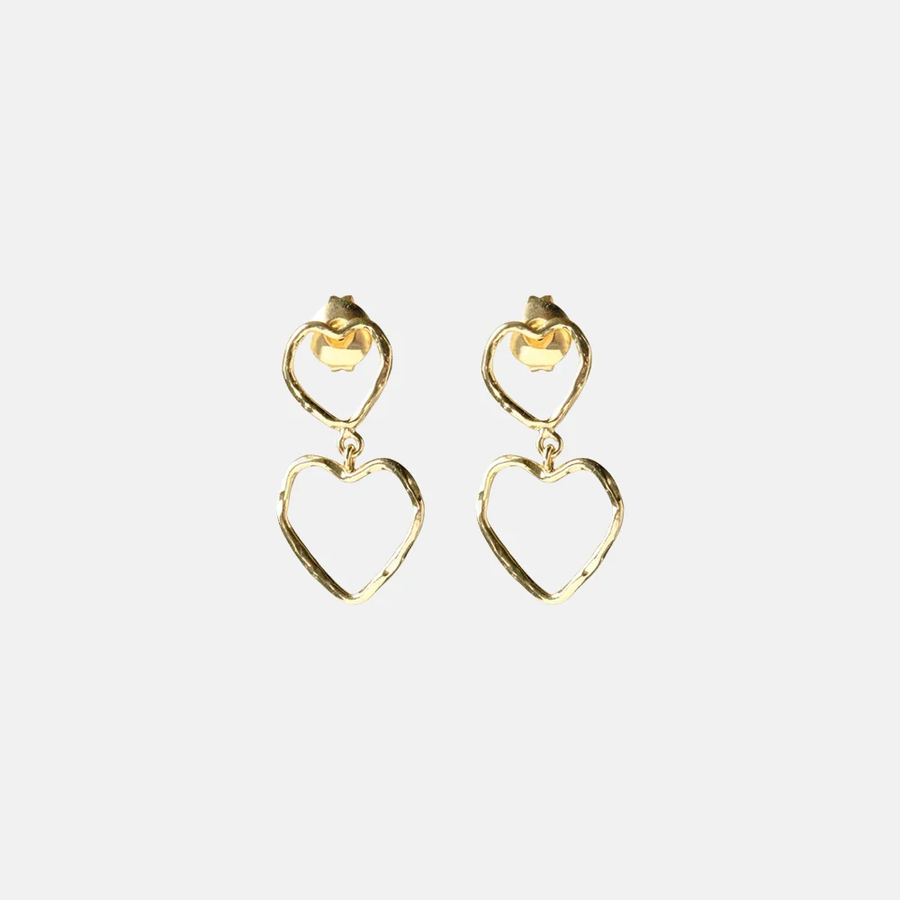 Pulse Hearts Earrings GP - Afbeelding 2
