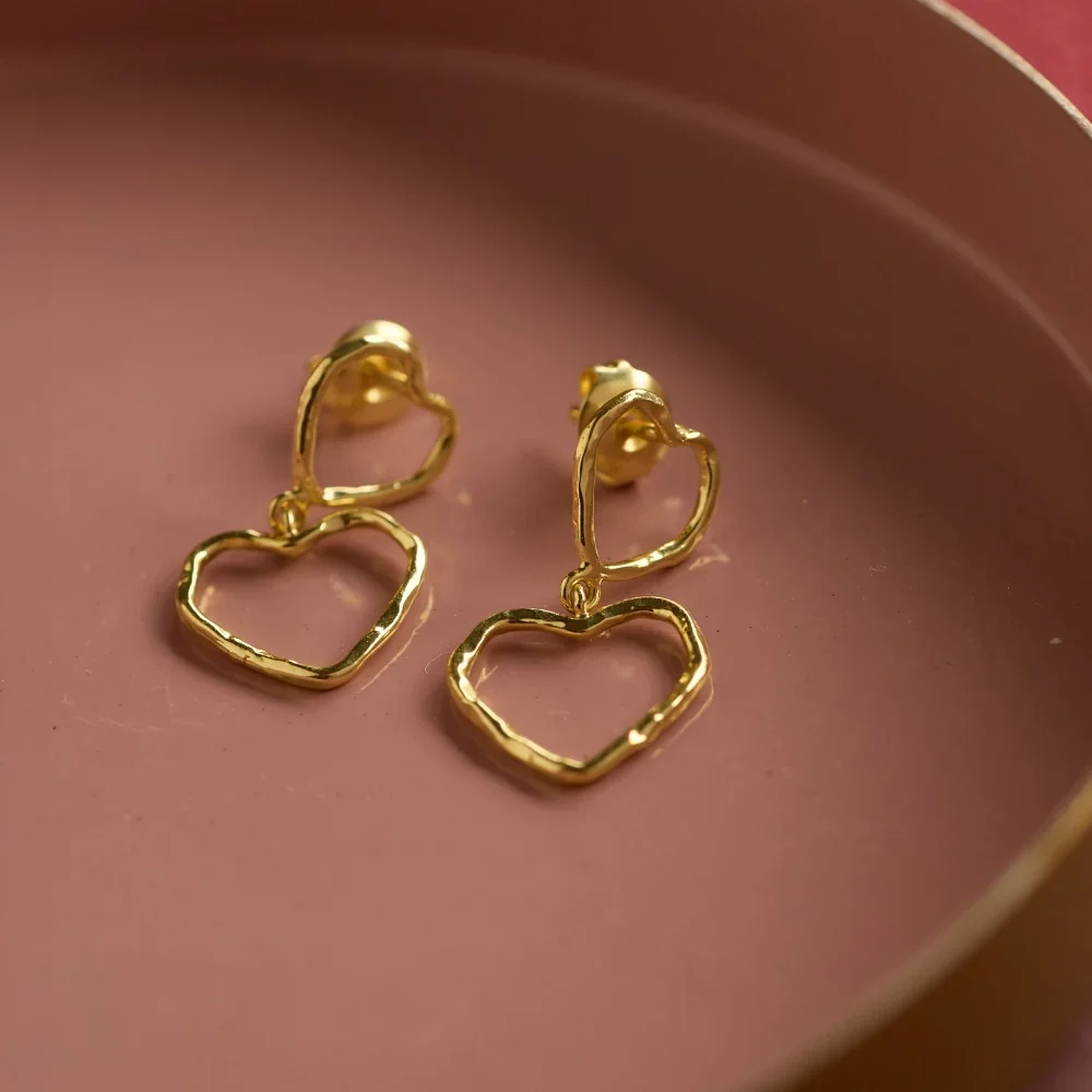 Pulse Hearts Earrings GP - Afbeelding 4
