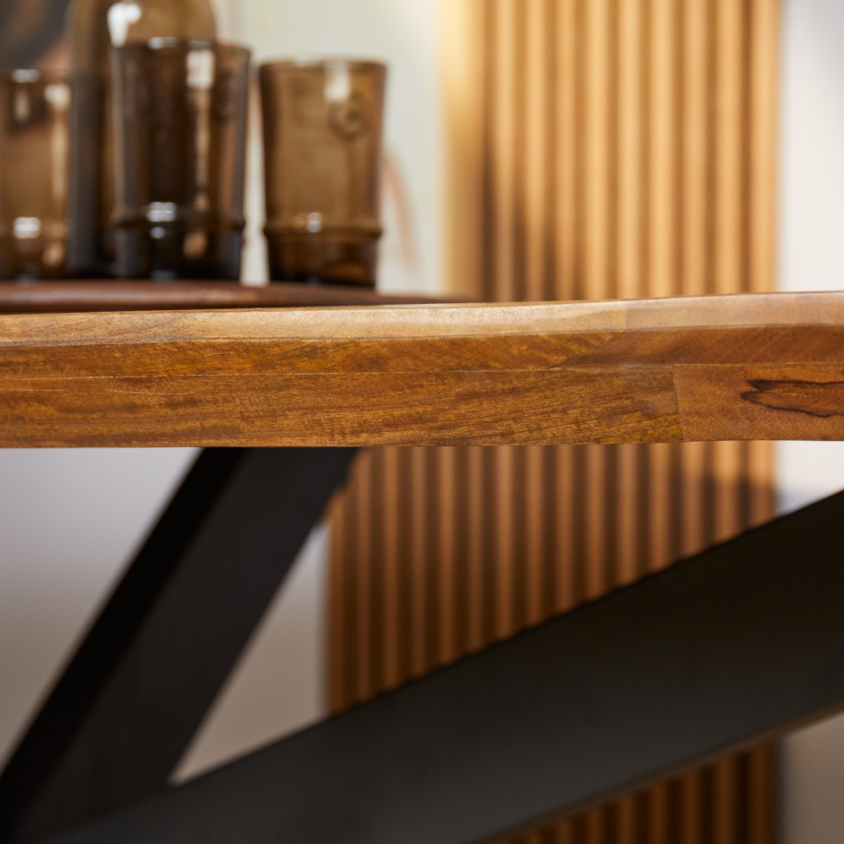 Ovale eettafel Brandy Naturel Mangohout 240 cm - Afbeelding 3