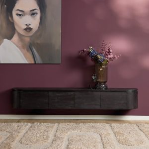 Tv meubel Excellent Zwart Mangohout 200 cm