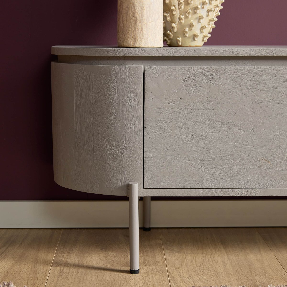 Tv meubel Excellent Taupe Mangohout 280 cm - Afbeelding 6