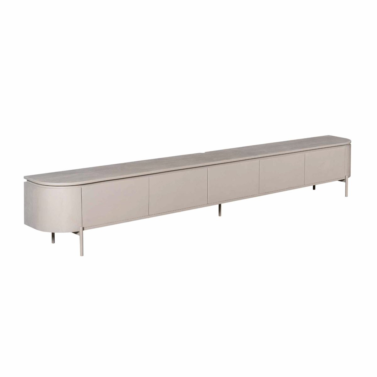 Tv meubel Excellent Taupe Mangohout 280 cm - Afbeelding 9