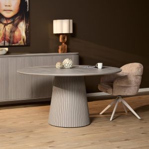 Ronde eettafel Solana Taupe Mangohout 130 cm