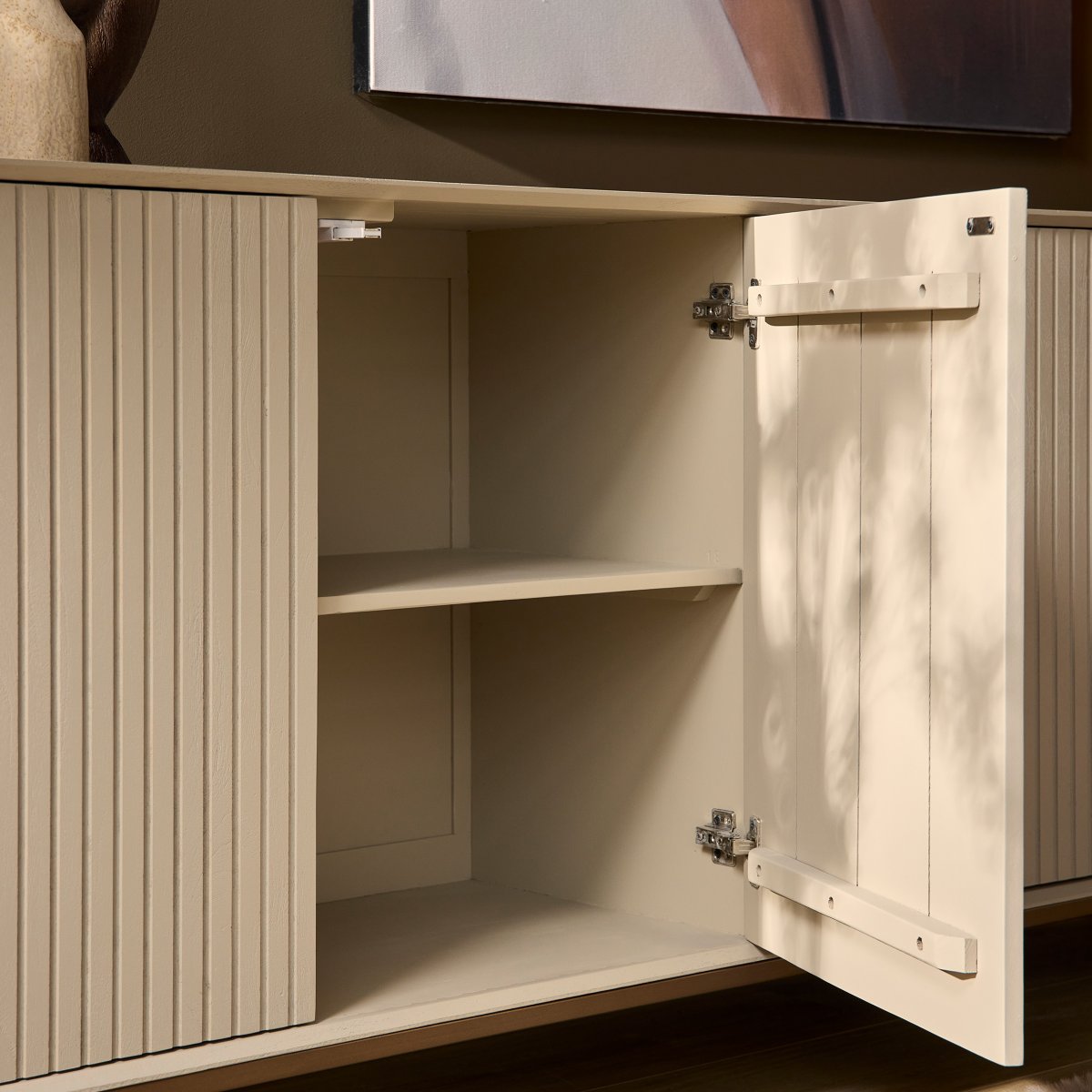 Dressoir Madison Zand Mangohout 210 cm - Afbeelding 6