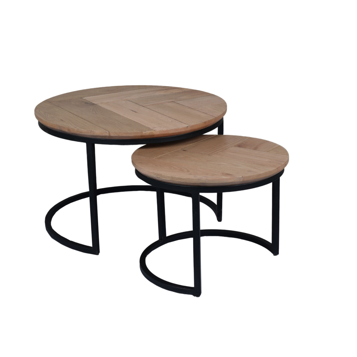 Salontafel set Otik Naturel Eikenhout 70 cm - Afbeelding 7