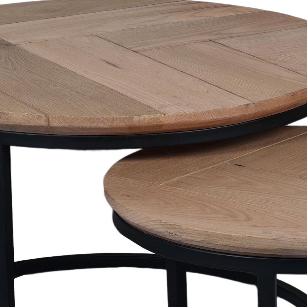 Salontafel set Otik Naturel Eikenhout 70 cm - Afbeelding 8