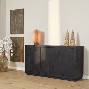 Dressoir Brussel Zwart Mangohout 150 cm