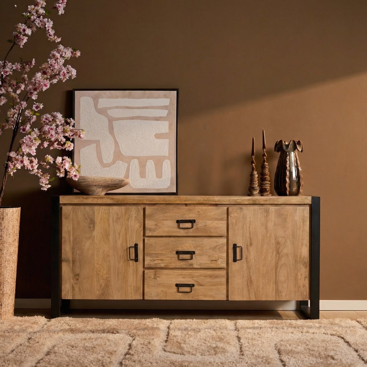 Dressoir Britt Naturel Mangohout 160 cm
