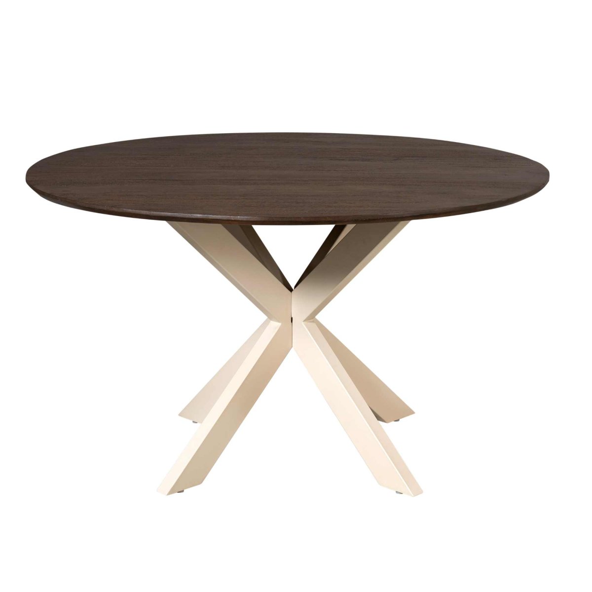 Ronde eettafel Madison Bruin Poot Zand Mangohout 130 cm - Afbeelding 8