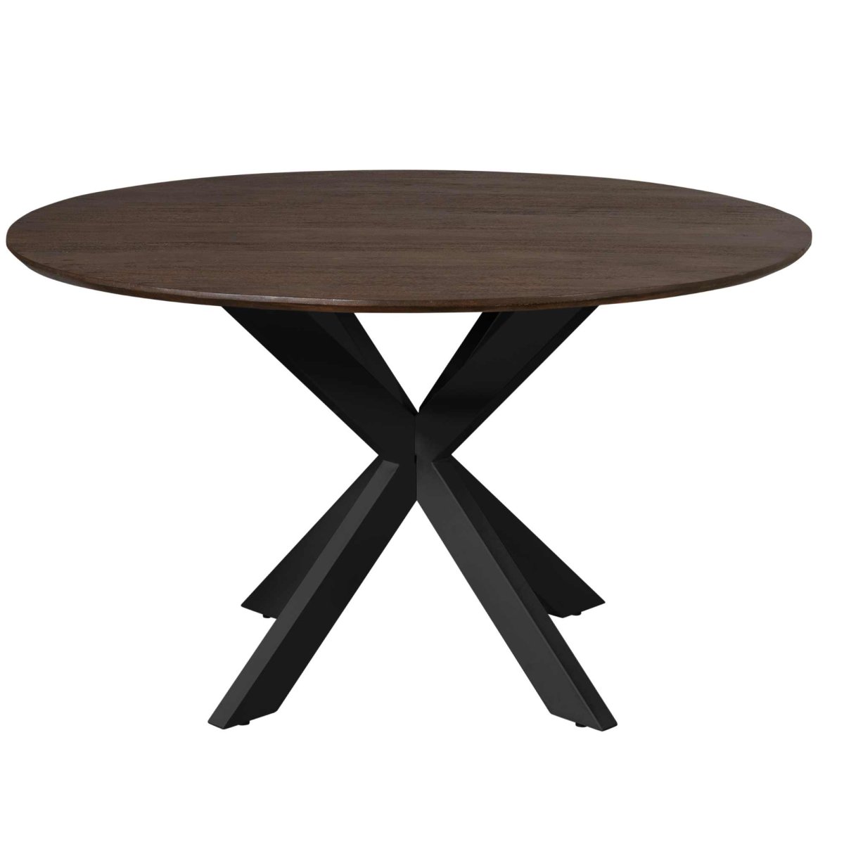Ronde eettafel Madison Bruin Poot Zwart Mangohout 150 cm - Afbeelding 7