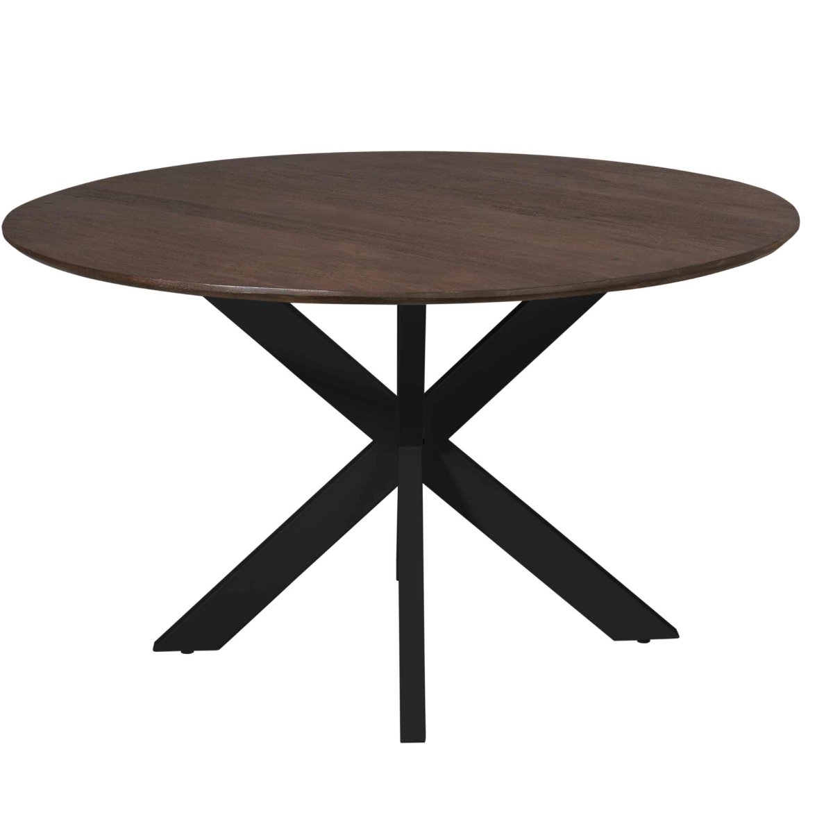Ronde eettafel Madison Bruin Poot Zwart Mangohout 150 cm - Afbeelding 8