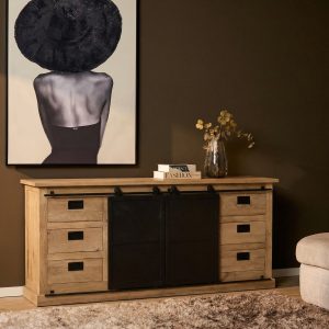 Dressoir Fresno Naturel Mangohout 200 cm