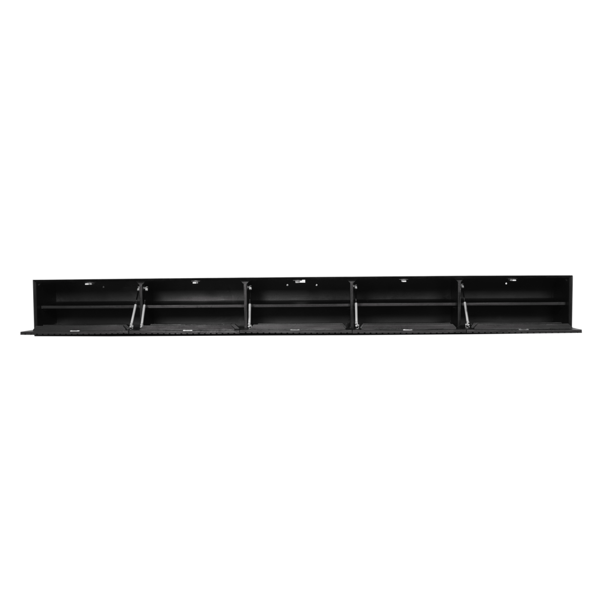 Zwevend tv meubel Madison Zwart Mangohout 280 cm - Afbeelding 9