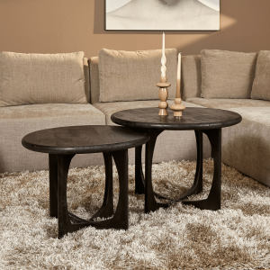 Bijzettafel Milou Zwart Mangohout 60 cm
