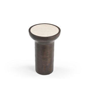 Bijzettafel Zoë Bruin Marmer 33 cm