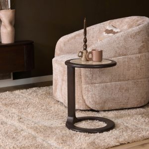 Bijzettafel Vinn Bruin Travertin 55 cm