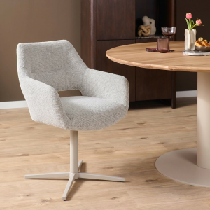Draaibare eetkamerstoel Lux Beige
