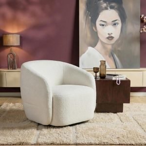 Draaibare Fauteuil Yara Off White