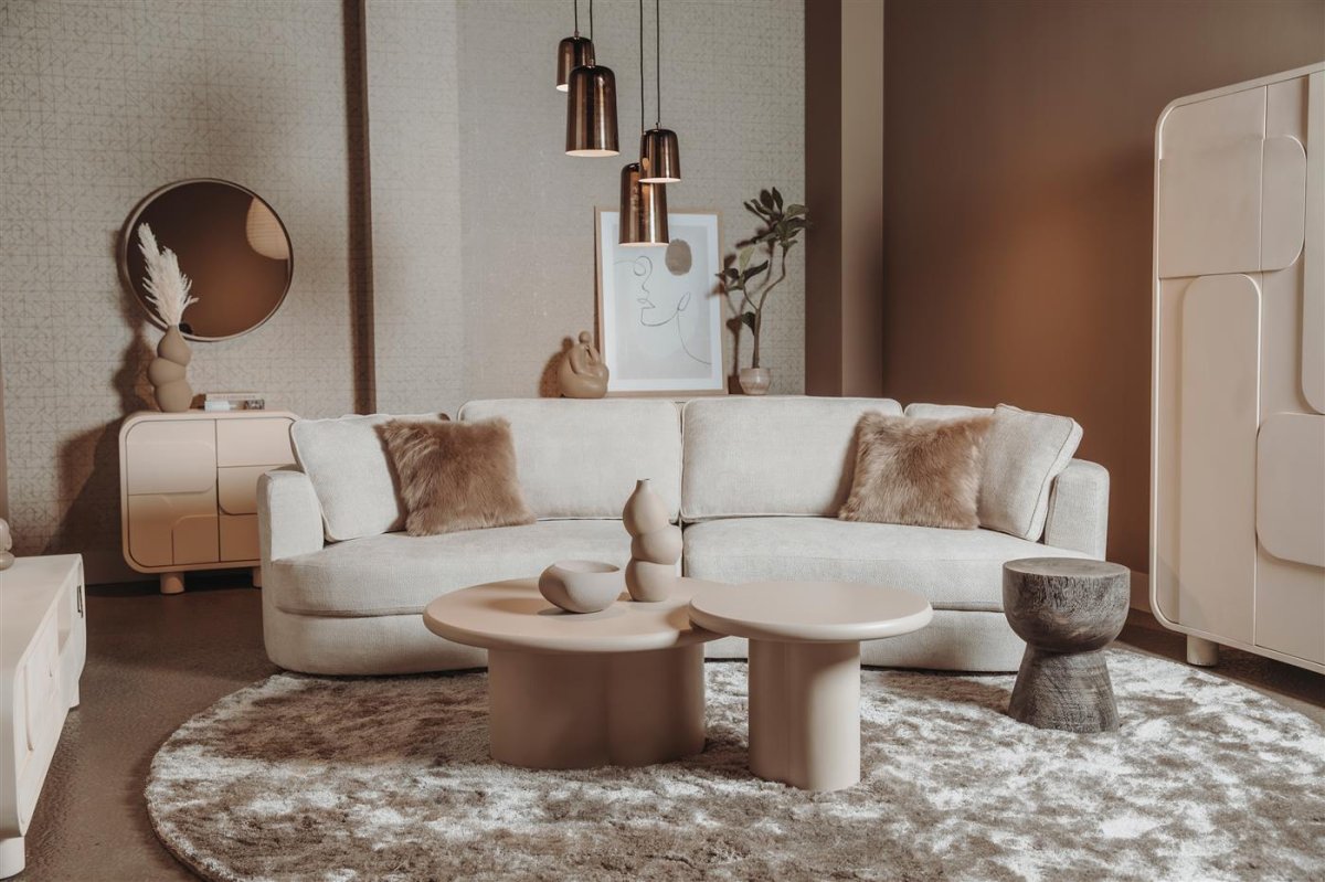 Melzo Salontafel rond beige 90 cm