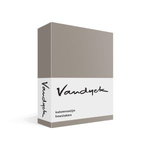 Vandyck Katoensatijn Hoeslaken Sand