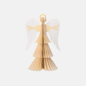 Honeycomb Angel H25cm Cream