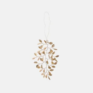 Beaded Ornament Twig H14cm Clio Champagne