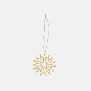 Beaded Ornament Snowflake Ø7cm Elia Gold