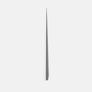 Taper kaars 42cm Silver Metallic