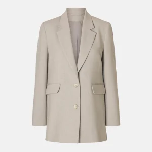 SLFRITA LS RELAXED BLAZER ISLAND FOSSIL NOOS