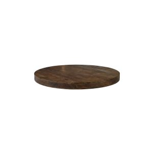 LABEL51 Eetkamertafel Tafelblad Rond – Zwart – Mangohout – 70 cm – Rond