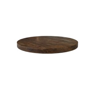 LABEL51 Eetkamertafel Tafelblad Rond – Espresso – Mangohout – 110 cm – Rond Straight
