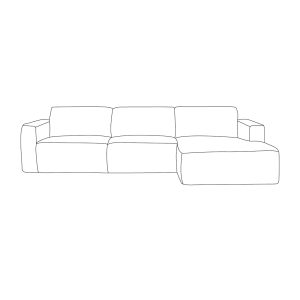LABEL51 Hoekbanken Kay – Tresor Retro Taupe 43 – Geweven – Loungebank Rechts