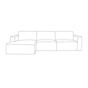 LABEL51 Hoekbanken Kay – Tresor Retro Taupe 43 – Geweven – Loungebank Links