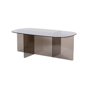 LABEL51 Bijzettafel Petal – Smoked Brown – Glas