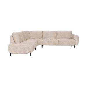 LABEL51 Hoekbanken Morato – Naturel – Velours – Hoekbank Links
