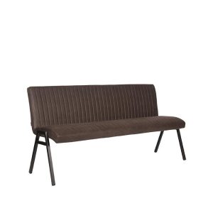 LABEL51 Eetkamerbanken Matz – Antraciet – Kunstleder – 175 cm