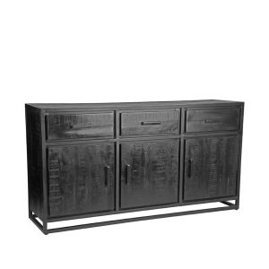 LABEL51 Dressoir Chili – Zwart – Mangohout – One Size