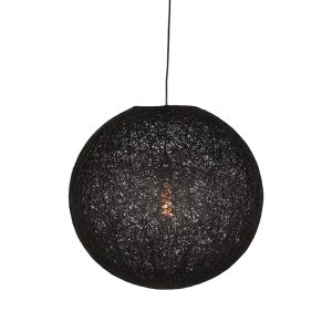 LABEL51 Hanglamp Twist – Zwart – Vlas – L