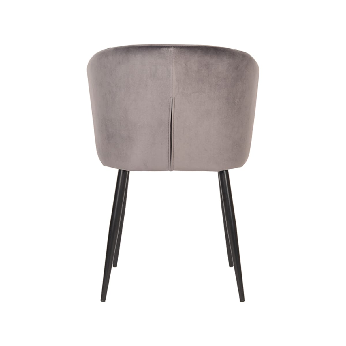 LABEL51 Eetkamerstoel Wave – Grijs – Velvet – Zwart Metalen Frame - Afbeelding 5