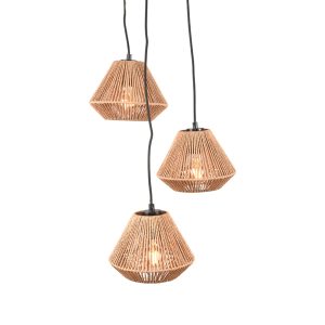 LABEL51 Hanglamp Ibiza – Naturel – Jute – 3-Lichts
