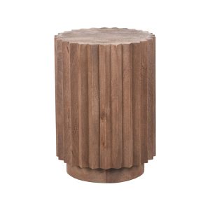 LABEL51 Bijzettafel Novan – Espresso – Mangohout – 35 cm