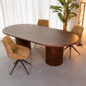 LABEL51 Eetkamertafel Oliva – Walnoot – Eiken – 240 cm