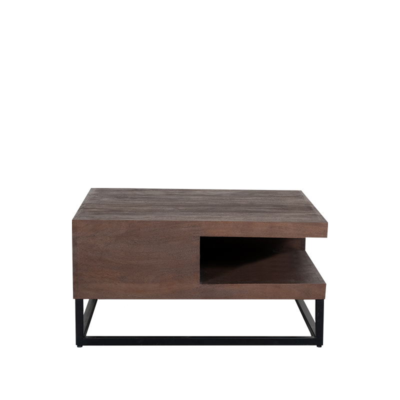 LABEL51 Salontafel Cube – Espresso – Mangohout – 80 cm - Afbeelding 4