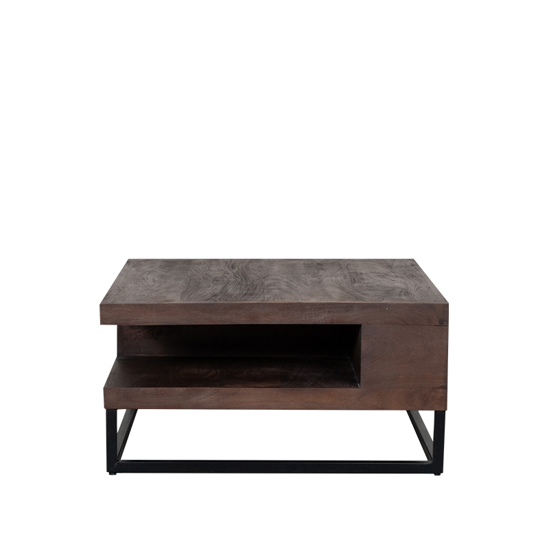 LABEL51 Salontafel Cube – Espresso – Mangohout – 80 cm - Afbeelding 5