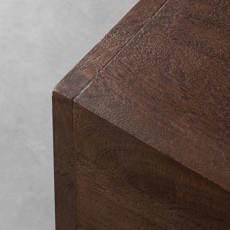 LABEL51 Salontafel Cube – Espresso – Mangohout – 80 cm - Afbeelding 6