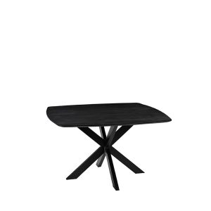 LABEL51 Eetkamertafel Blake – Zwart – Mangohout – 140×140 cm